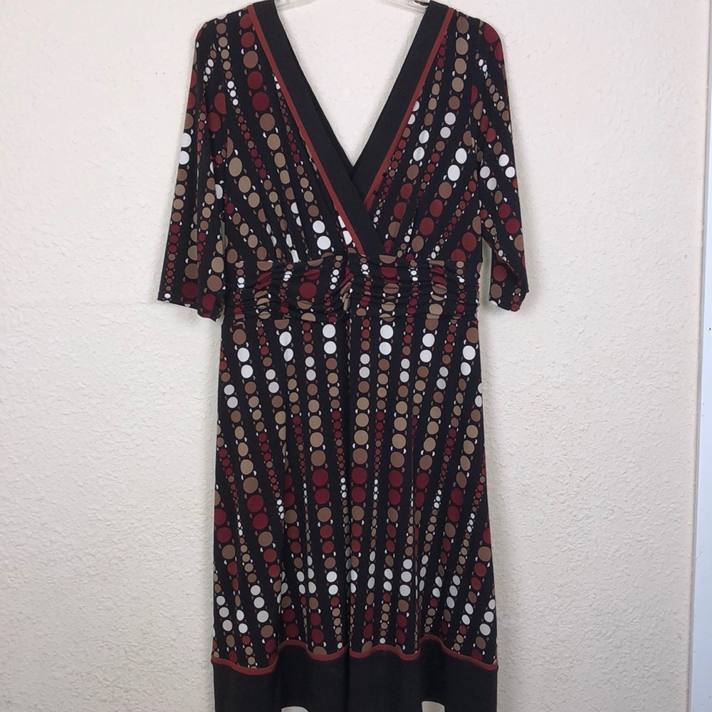 Studio I autumn color Polk a dot dress